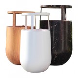 圓柱形組合分類不銹鋼垃圾桶